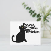 pro-keuzevrijheid pro-feminisme briefkaart (Staand voorkant)
