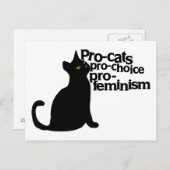 pro-keuzevrijheid pro-feminisme briefkaart (Voorkant / Achterkant)