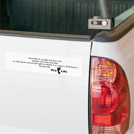 Pro-leven Bumpersticker (Op Truck)