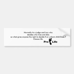 Pro leven bumpersticker