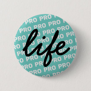 PRO-leven in Turquoise Ronde Button 5,7 Cm
