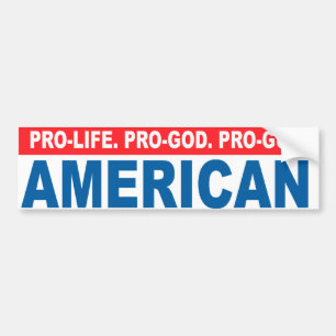Pro-leven. Pro-God. Pro-Pistool American Conservat Bumpersticker
