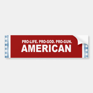 Pro-leven. Pro-God. Pro-Pistool Amerikaans Bumpersticker