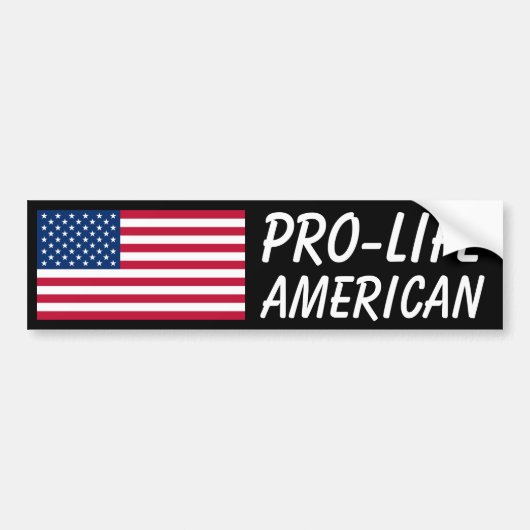 Pro-Life American Bumpersticker (Voorkant)