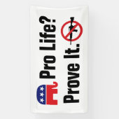 Pro Life? Bewijs het - Verboden Assault Weapons Spandoek (Verticaal)