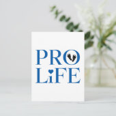Pro Life Blauw Briefkaart (Staand voorkant)