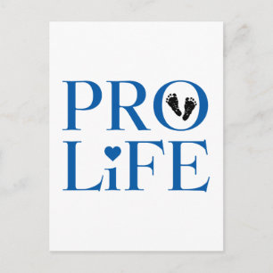 Pro Life Blauw Briefkaart