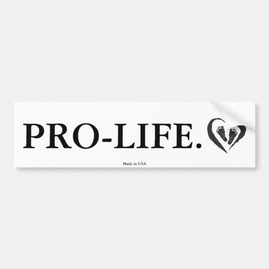 Pro-Life-Bumpersticker Bumpersticker (Voorkant)