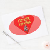 PRO LIFE CRUSADER OVALE STICKER (Envelop)