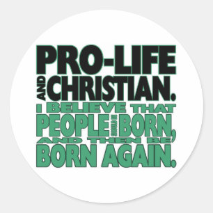 "Pro-Life en Christelijke" Stickers