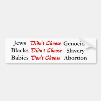 Pro Life Facts Bumpersticker