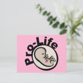 Pro-life foetus-ontwerp briefkaart (Staand voorkant)
