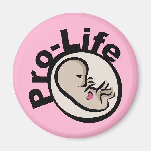 Pro-life foetus-ontwerp magneet (Voorkant)