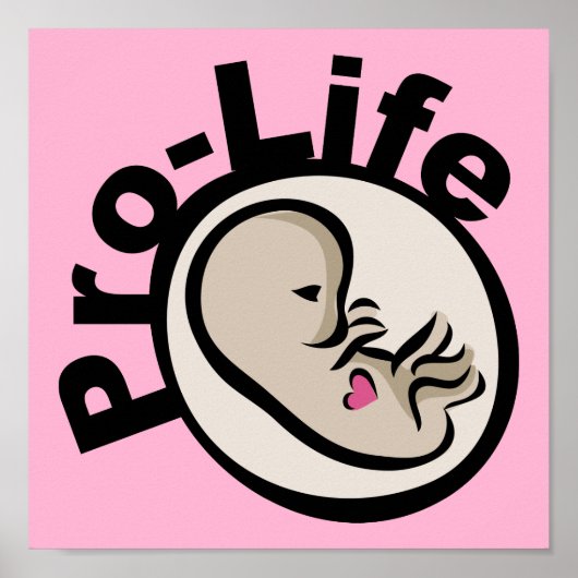 Pro-life foetus-ontwerp poster (Voorkant)