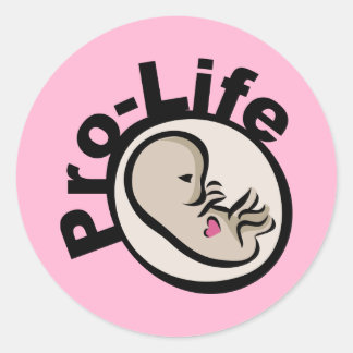 Pro-life foetus-ontwerp ronde sticker