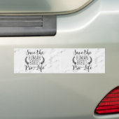 Pro Life Gift Save the Human Babies Pro Life Bumpersticker (Op auto)