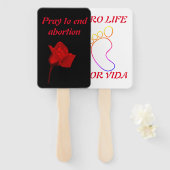 Pro life hand fan handwaaier (Voorkant en achterkant)