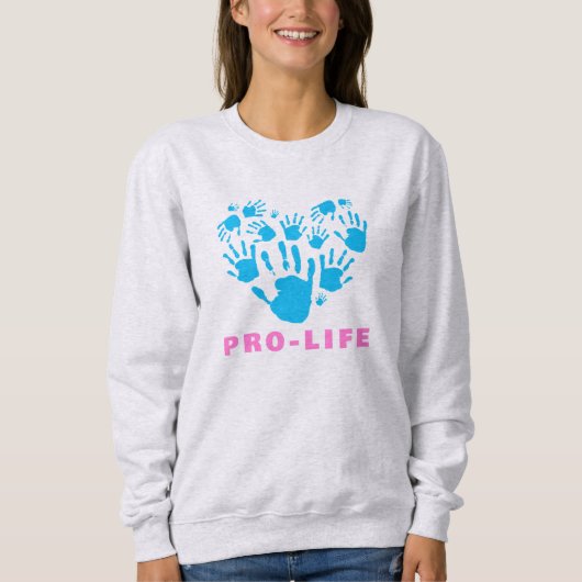 Pro-Life Handprint Heart – Value Life Awareness  Trui (Voorkant)