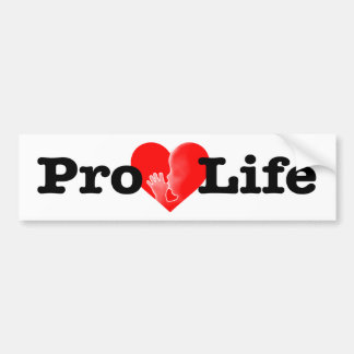 "PRO-LIFE HART MET BABY DIE ZUIGT AAN DUIM" BUMPERSTICKER