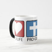 Pro Life, Pro God, Pro Pistool Magische Mok (Voorkant links)