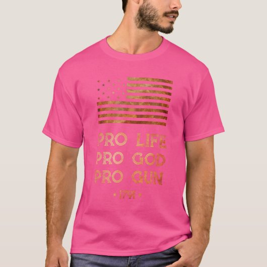 Pro Life Pro God Pro Pistool - Recht op Beer Arms T-shirt (Voorkant)