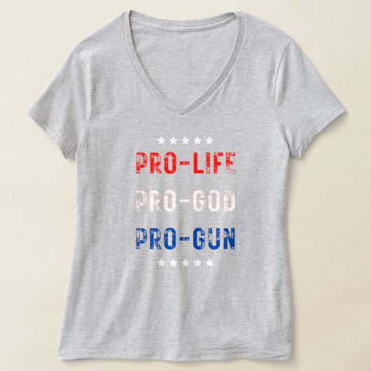 Pro Life, Pro God, Pro Pistool T-Shirt (Laagn)