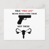 Pro Life reguleert Pistolen Word Art Briefkaart (Voorkant)