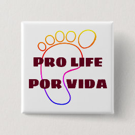 Pro-life video vierkante button 5,1 cm