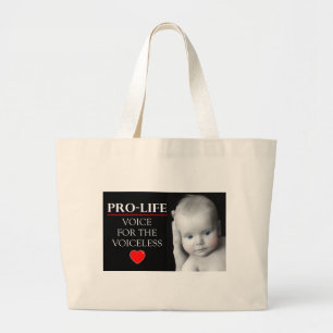 Pro-Life Voice for the Voiceless Grote Tote Bag