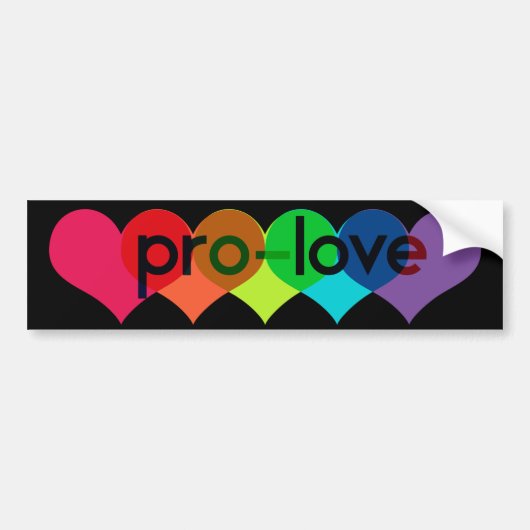 Pro Love zegt nee tegen prop 8 h8 Bumpersticker (Voorkant)