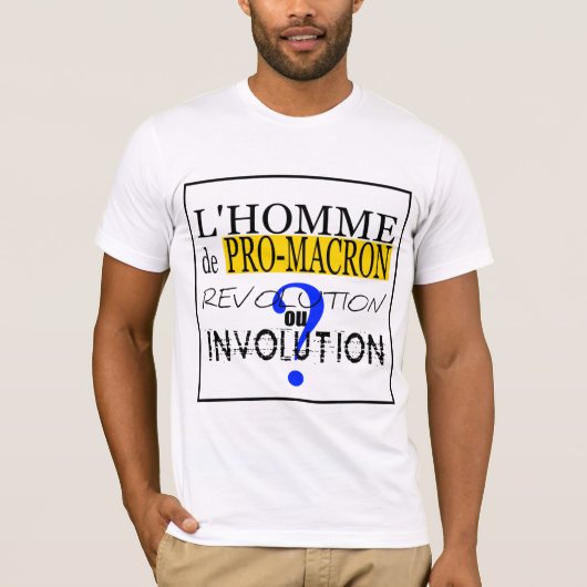 PRO-M-A-C-R-O-N Evolutie of involutie T-shirt (Voorkant)