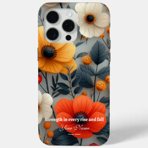 Pro Max iPhone 15 Promax Coque avec Fleur Vibrant