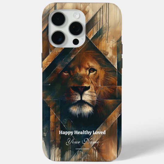Pro Max Personnalisé : Regal Lion iPhone 15 ProMax Coque (Verso)