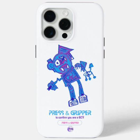 Pro Max Robot Press & Gripper iPhone 15 coque (Verso)