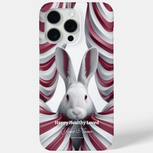 Pro Max Whimsical Hopper : Artual Rabbit iPhone 15 coque (Verso)