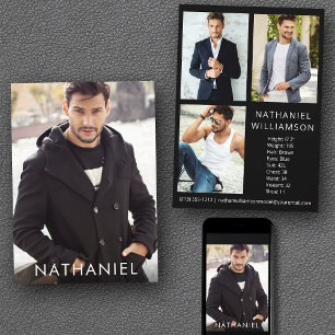 Pro Model Actor 4 Foto Moderne Comp Kaart