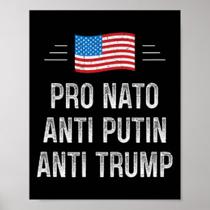 Pro Nato - Anti Poetin - Anti Trump - Retro Stijl  Poster