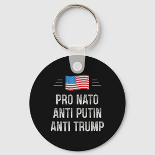 Pro Nato - Anti Poetin - Anti Trump - Retro Stijl Sleutelhanger