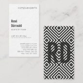 Pro Noir et Blanc avec Carte de visite Noir (Devant / Derrière)