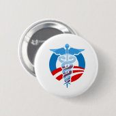 Pro-Obama Care Ronde Button 5,7 Cm (Voorkant /achterkant)