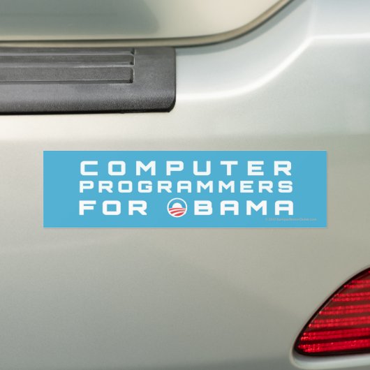 Pro-Obama computerprogrammeurs Bumpersticker (Op auto)