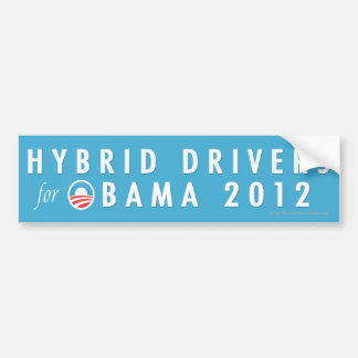 Pro-Obama Hydrid Drivers 2012 Bumpersticker