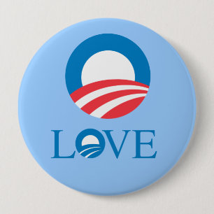 Pro-Obama - LOVE — Ronde Button 4,0 Cm