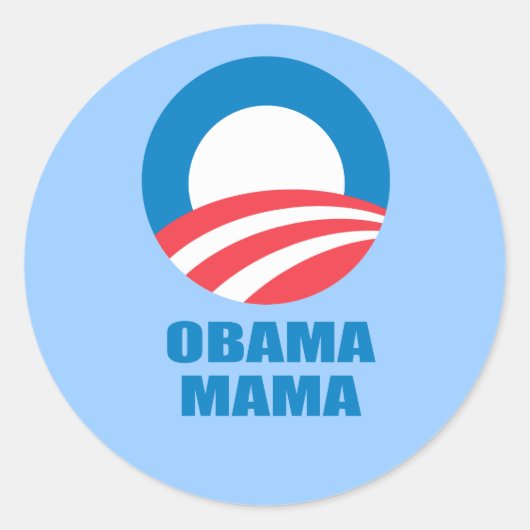 Pro-Obama - OBAMA MAMA Ronde Sticker (Voorkant)