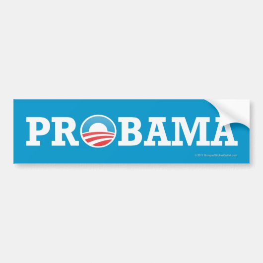 Pro-Obama sticker PrObama (Voorkant)
