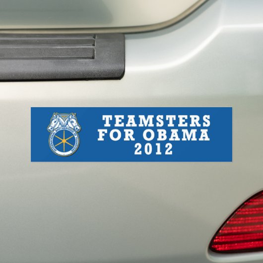 Pro-Obama sticker Teamsters 2012 (Op auto)