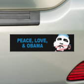 Pro-Obama - VREDE, HOUD EN OBAMA Bumpersticker (Op auto)
