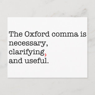 Pro-Oxford Comma Briefkaart