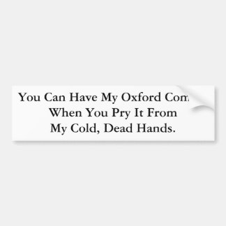 Pro Oxford Comma Bumpersticker