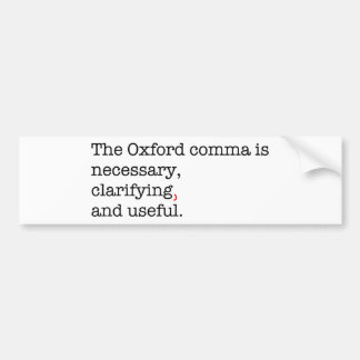 Pro-Oxford Comma Bumpersticker